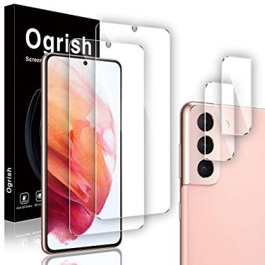 Imagem de 2 Pack Tempered Glass Screen Protector for Samsung Galaxy S21 6.2 inch - and 2 Pack Camera Lens Protector 【HD Clarity】【Anti-Scratch】【Case Friendly】【Anti-Fingerprint】