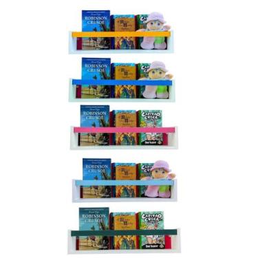 Imagem de Prateleira Livros Infantis Colorida Nicho Parede Organizador - Arte Ce