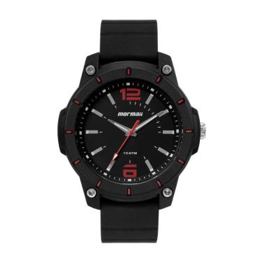 Imagem de Relógio MORMAII masculino analógico preto vermelho MO2035LF/8R