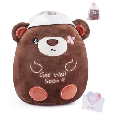 Imagem de Ursinho de pelúcia LeYoha Get Well com bandagem para ferimentos