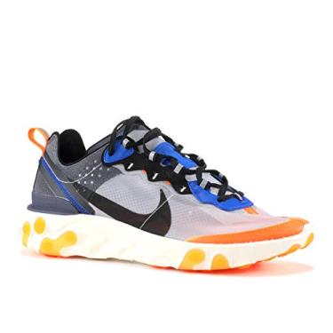 Imagem de T nis de corrida masculino Nike React Element 87, Wolf Grey/Black-thunder Blue, 10