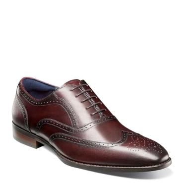 Imagem de STACY ADAMS Sapato Oxford masculino Kaine Wingtip, Borgonha, 9.5 Wide