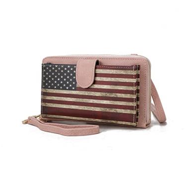 Imagem de MKF Collection Bolsa transversal para mulheres, bolsa cruzada de couro vegano, bolsa para celular, carteira de pulso por Mia K, Kiara Rosa Rosa, Small