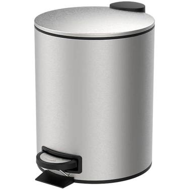 Imagem de Lixeira Com Pedal E Balde Spin 12l Aço Inox Banheiro Lavabo