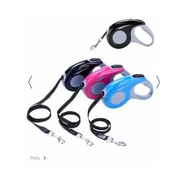 Imagem de Guia para Cães Cachorro com trela Retrátil Automática com Trava Corda Pequeno E Grande Porte (5 Metros)