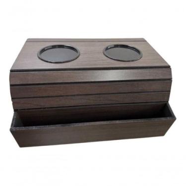 Imagem de Esteira Para Sofá Suporte Copos E Controle Remoto Marrom. - MA SORPREZ