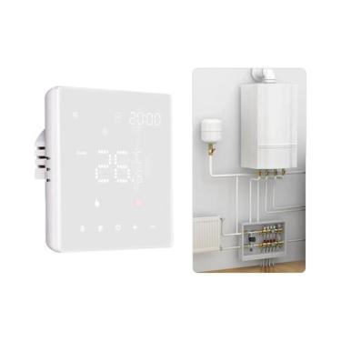 Imagem de Termostato Inteligente WiFi Controlador De Temperatura Programável Par