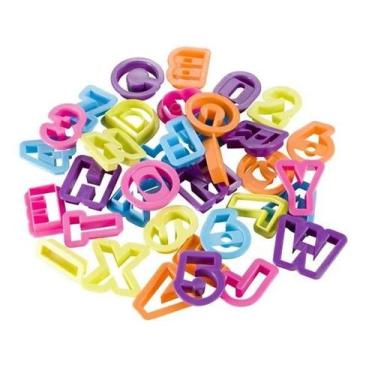 Imagem de Cortador Forminha Molde Para Massinha De Modelar Molde Letras Alfabeto