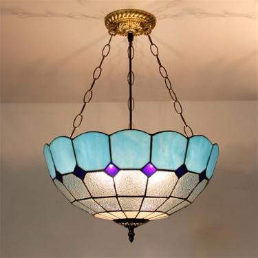 Imagem de Lâmpada Pingente de Vidro Colorido LED Contemporânea e Retro Criativa - Candelabro para Sala, Restaurante, Quarto, Hotel, Café, Bar e Corredor (Estilo 38 D40CM)