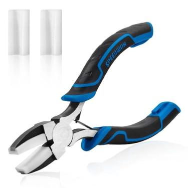Imagem de SPEEDWOX Alicate de nariz de nylon de 14 cm, alicate de mandíbula plana de nylon duplo, joias de aço carbono, ferramentas faça-você-mesmo, suprimentos para agarrar, alisar, abrir, modelar, mandíbula
