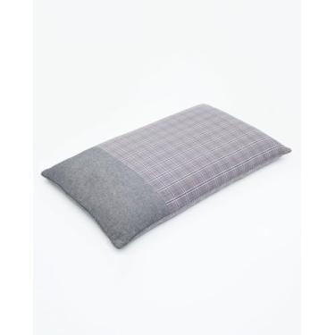 Imagem de Almofada de pescoço de trigo sarraceno ajustável, almofada de trigo sarraceno para dormir com fronha respirável, almofada de suporte cervical firme para dorminhocos nas costas e laterais, cinza 48 x