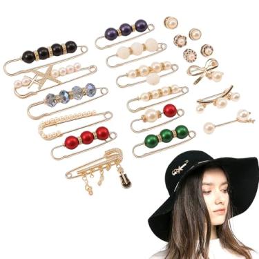 Imagem de Pacote com 20 calças apertadoras de cintura ajustáveis e multifuncionais, reutilizáveis, prendedores de jeans para roupas e saias (dourado, 20)