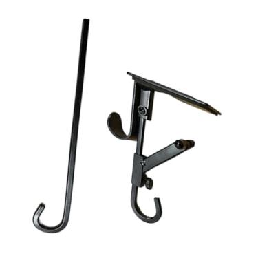 Imagem de UGPLM Suporte para meias de Natal, fácil de instalar, suporte multifuncional para guirlanda de metal, decoração de Natal, Preto