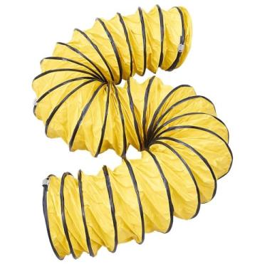 Imagem de Duto flexível de 40,6 cm com corda ajustável, mangueira de duto flexível de PVC de 33 pés para ventilador de exaustor utilitário (16 pol. x 33 pés)