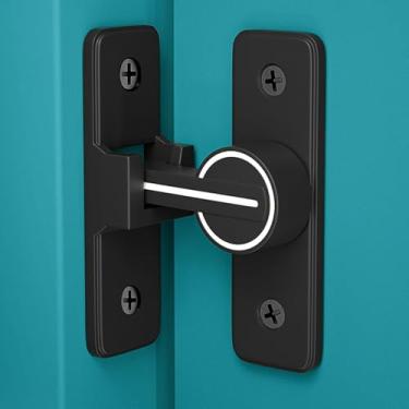 Imagem de 2 peças de fechadura de porta deslizante de 90 graus fechadura luminosa para porta de celeiro trava de porta de segurança para banheiro jardim garagem