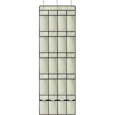 Imagem de Ordene - Organizador de Sapatos para Porta com 20 Divisórias, Cor Bege, Linha My Closet