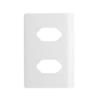 Imagem de Placa 4x2 para Tomadas Duplas Horizontais + Suporte Branco da Linha Novara - 1100/68 - DICOMPEL
