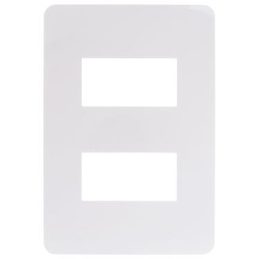 Imagem de Placa 4x2 2 Postos Branca Orion - S730121004 - Schneider Placa 4x2 2 Postos Branca Schneider