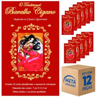 Imagem de Kit 12 Baralho Cigano 36 Cartas Laminado - Escolha O Modelo