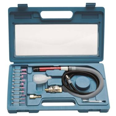 Imagem de Mini Retífica Esmeril De Ar Pneumática Com 16 Acessórios