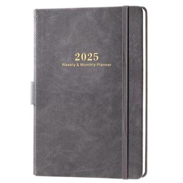 Imagem de Planner Lemome 2025 semanal e mensal com adesivos e porta-canetas