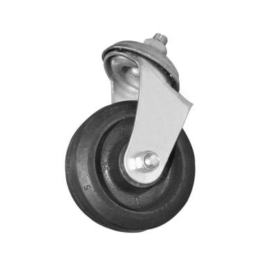 Imagem de Roda 100Mm Ferro Com Borracha 4 Pol Com Parafuso Giratória