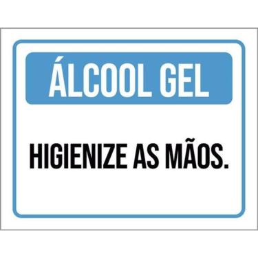 Imagem de Kit 3 Placas Sinalização - Álcool Gel Higienize As Mãos