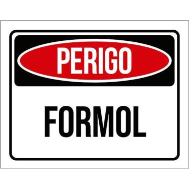 Imagem de Kit 3 Placas Sinalização Perigo Formol