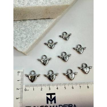 Imagem de Pingente Coração Cadeado em Aço Inox - 01 Unidade - no-brand