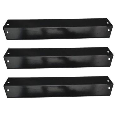 Imagem de Hongso PPE051 (pacote com 3) Placa de aquecimento de aço de porcelana, escudo térmico, barraca de calor, capa de queimador, barra de vaporizador e barra de saborizador de substituição para modelos selecionados de churrasqueira a gás