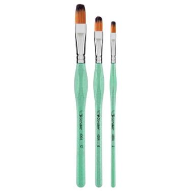 Imagem de Condor Kit Pincel Ergonômico Língua Gato - Conjunto com 3 Pincéis Artísticos - Pintura em Diversas Superfícies - Ideal para Artes e Artesanatos