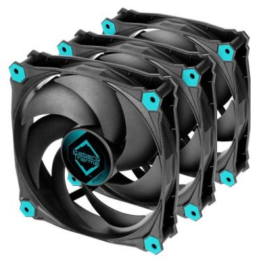 Imagem de Kit com 3x Cooler FAN Iceberg Thermal IceGale Silent PWM 120mm Preto  