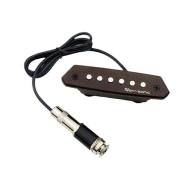 Imagem de Colaxi Captador passivo de bobina dupla, fácil de usar com cabo de áudio, kit de captador de guitarra de baixo ruído, presente para músico, amplificador