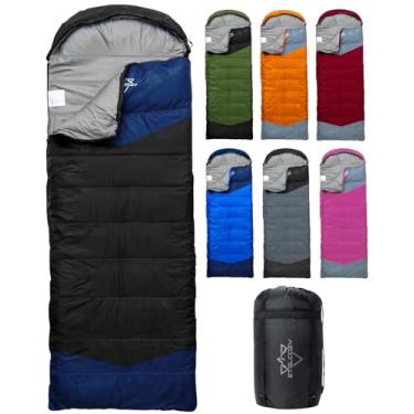 Imagem de ETGLCOZY Saco de dormir para adultos, clima frio e quente, leve, mochila, acampamento, caminhada, equipamento essencial para crianças de 10 a 12 anos, meninos, compacto com saco de compressão de 50 a