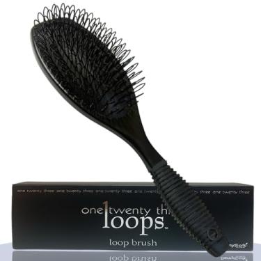 Imagem de One Twenty Three Loops – Escova RemySoft de nível profissional – Desembaraça com segurança extensões de cabelo, tece e perucas – Estilo sem rasgos para cabelo humano e sintético