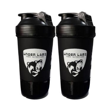 Imagem de Kit 2X Coqueteleira Duas Doses - 500ml Preta - Under Labz-Masculino
