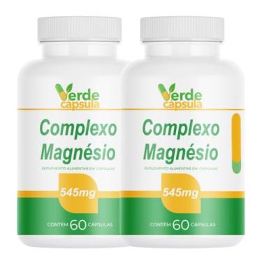 Imagem de Kit 2 Mix de Magnésio 120 Cápsulas - 4 Tipos de Magnésio + Vitamina D3 - Complexo Magnésio (Dimalato, Bisglicinato, Citrato e Taurato) - Suplemento Alimentar em Cápsulas - Verde Cápsula