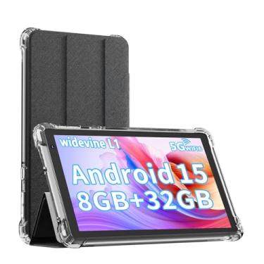 Imagem de IWEGGO Tablet Android 15 com capa, 7 polegadas, 8 GB de RAM + 32 GB de ROM/computador expansível de 1 TB, tablets com câmera de 5 MP, processador quad-core de 1,6 GHz, bateria de 3000 mAH, tablet PC