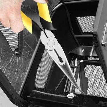 Imagem de Alicate de ponta de agulha de 20 cm para trabalho elétrico, alicate de precisão para cortar, dobrar e segurar, ferramentas manuais profissionais