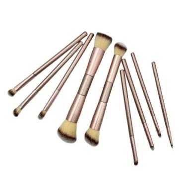 Imagem de Conjunto de 9 pincéis profissionais de maquiagem | Cerdas macias para pó, blush, base, sombra, corretivo e sobrancelhas, kit completo de pincéis cosméticos 5