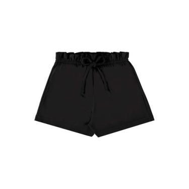 Imagem de Short Infantil em Moletom para Menina Bee Loop, Preto, 1