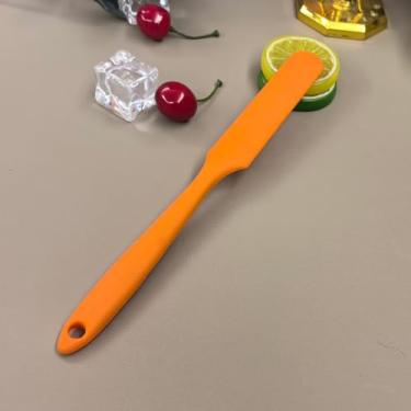Imagem de Espátula de frasco, espátula de silicone resistente ao calor, espátulas de cozinha com cabo longo, espátulas de geléia para bolo, creme de manteiga, raspador de massa para frascos, assar bolos de