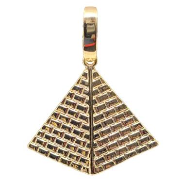 Imagem de Pingente Piramide 3D Banhado a Ouro 18k 3.5x3cm