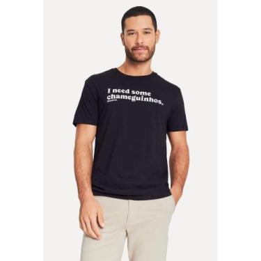 Imagem de Camiseta Estampada Chameguinhos Reserva, P, Preto