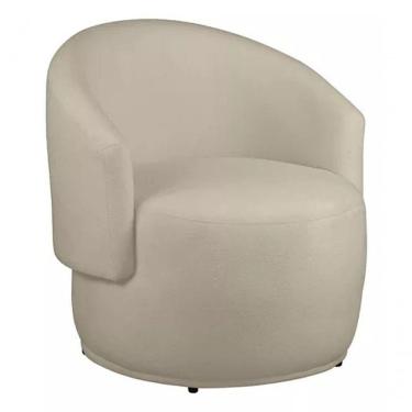 Imagem de Poltrona Beatriz Orgânica Consultório Sala Estar Recepção Bouclé Bege