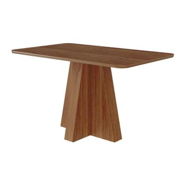 Imagem de Mesa De Sala Jantar Maite C- Tampo Madeirado 130x80cm Cinamomo - Cimol