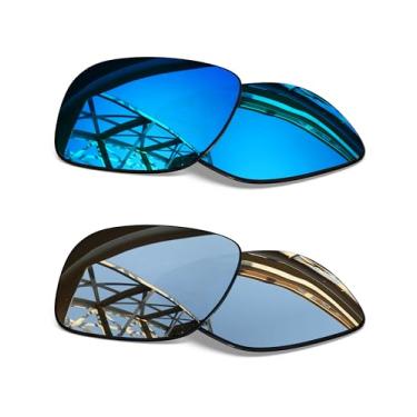 Imagem de Lentes de substituição masculinas SmartVLT para óculos de sol Oakley Turbine OO9263 - Mais opções, Ice Blue & Silver Titanium, One Size