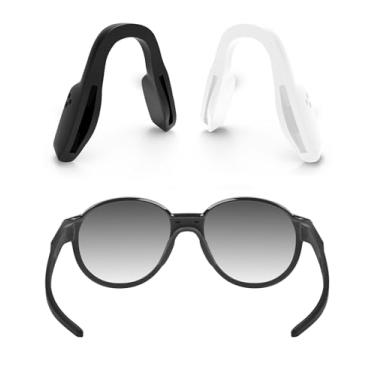 Imagem de ToughAsNails 2 peças de almofadas de nariz de substituição de ponte baixa para óculos Oakley Hex Jector OX8032/Hex Jector Aisan Fit OX8174F preto e branco