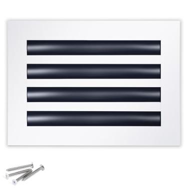 Imagem de Capa de ventilação AC moderna 12x8 – Grade decorativa para registro de saída de ar, difusor de ranhura linear, fluxo de ar ajustável, operação silenciosa, tampa de ventilação HVAC para teto, parede e