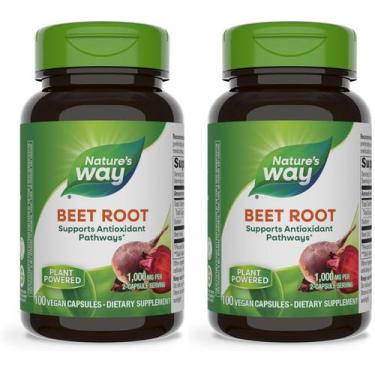 Imagem de Raiz de beterraba Nature's Way, 1000 mg, 100 cápsulas vegetais, pacote
